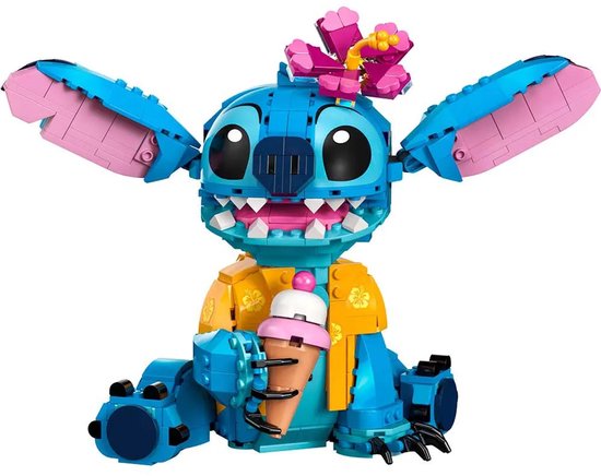 LEGO ǀ Disney Stitch, Jouet de Construction pour Enfants, Set avec Cornet de Glace, Figurine à Construire, Idée Cadeau pour Les Filles et Garçons Dès 9 Ans Fans du Célèbre Film Lilo et Stitch 43249