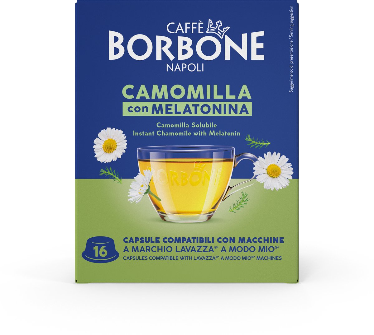 Caffè Borbone - Lavazza A Modo Mio - Kamille thee - Camomilla con Melatonine - 16 theecapsules