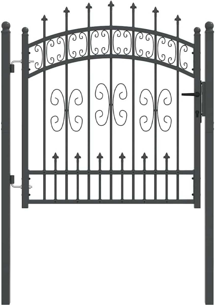 Hekpoort met speertop - Tuinpoort metaal - Toegang afsluiten - Weerbestendig staal - 103 x