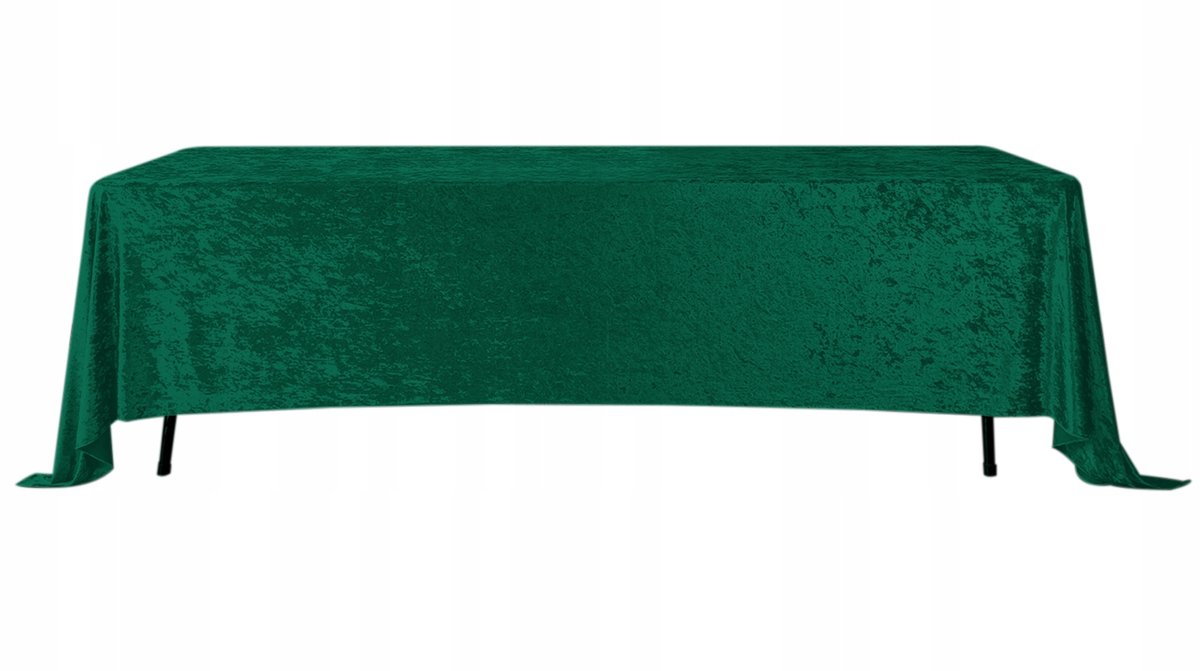 Merkloos - Velvet Tafellaken - Groen - 280x160cm - Aksamit