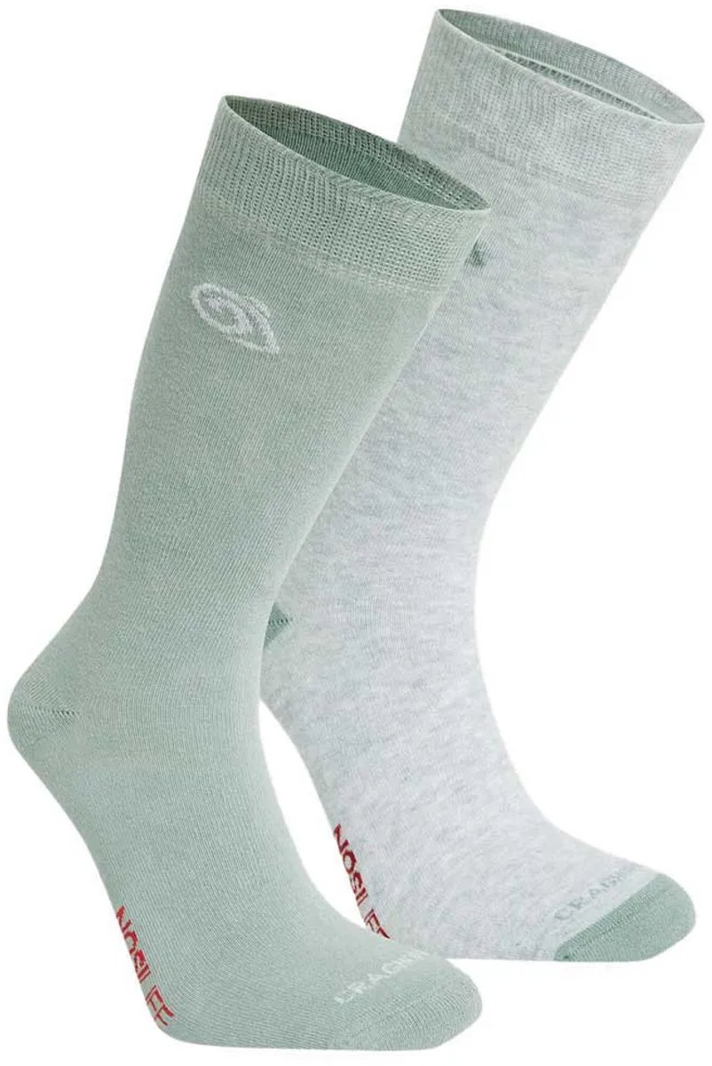 Craghoppers Nosilife Twin Pack Half Lange Sokken Grijs EU 39-42