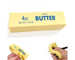 Squishy butter stick - Slow rising knijpspeelgoed - Realistisch eten fidget toy - Stressbal voor stressverlichting - Leuk cadeau en party favor - Butter