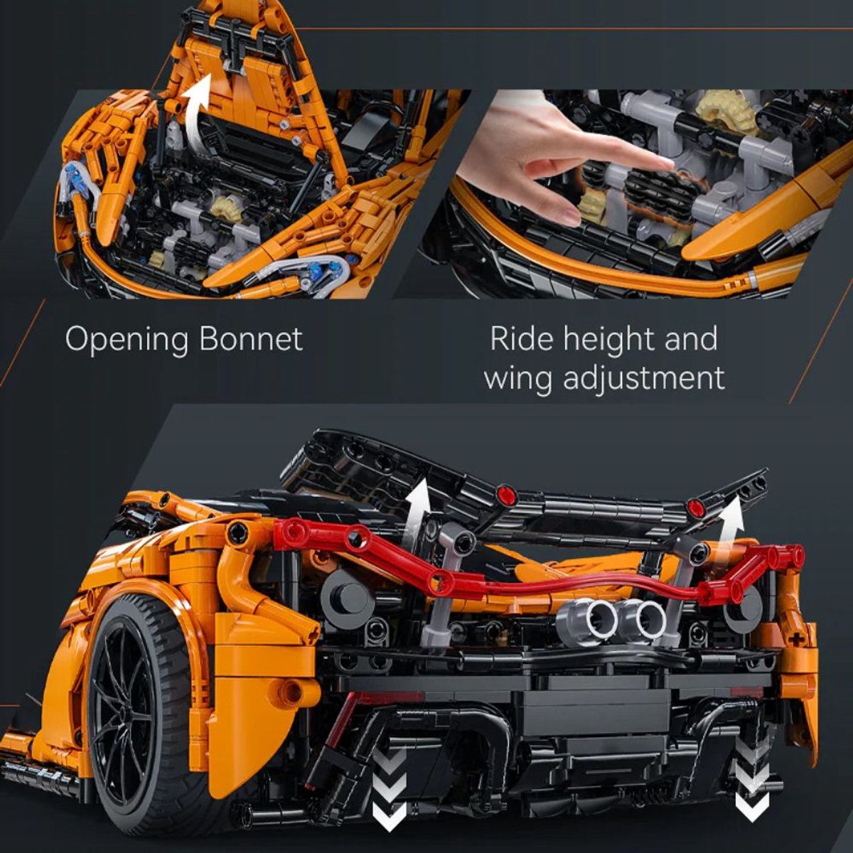 CadaBricks C61513W Assassin XR mega bouwset | City fast champions adventure | Creator and classic motor bouwpakket | Technic speelgoed ideas voor volwassenen | Icons furious speed f1 auto geschikt voor Lego | Technische bouwdoos met 3617 bloks — afbeelding 20