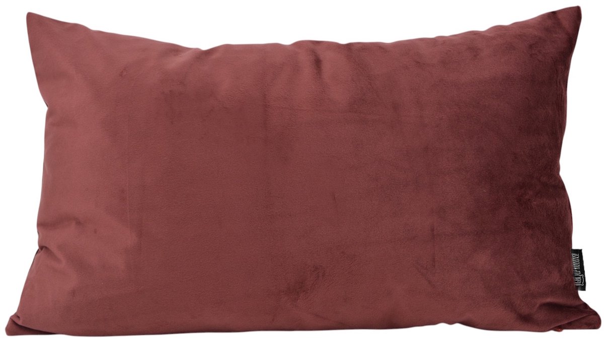 Gek op Kussens! Sierkussen Velvet Kastanje | 30 x 50 cm | Polyester