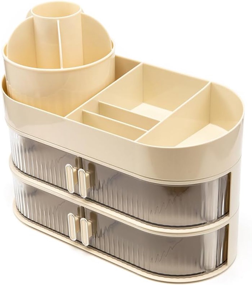 Cosmetica Organizer - Make-up Houder - Bureau Opruimen - 360 Graden Rotatie - 15x15x24 cm