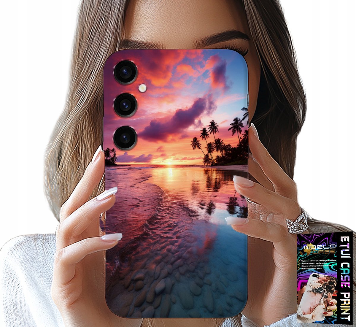 HOESJE VOOR SAMSUNG GALAXY A04S - STRANDVAKANTIE-EILAND PRACHTIG UITZICHT + GLAS