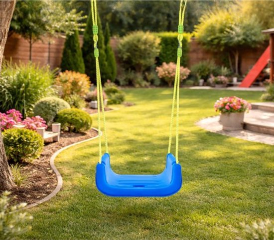 Playos® - Meegroei Schommel - tot 30 kg - Blauw / Groen / Rood - Babyschommel voor Peuter en Kleuter - Schommel - Buitenspeelgoed van Playos — afbeelding 4