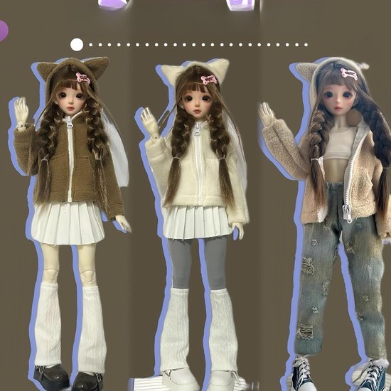 BJD Pop Kleding - Poppen Mode - Verkleden Poppen - Handgemaakt Ontwerp - 16-18 Inch - C — afbeelding 3