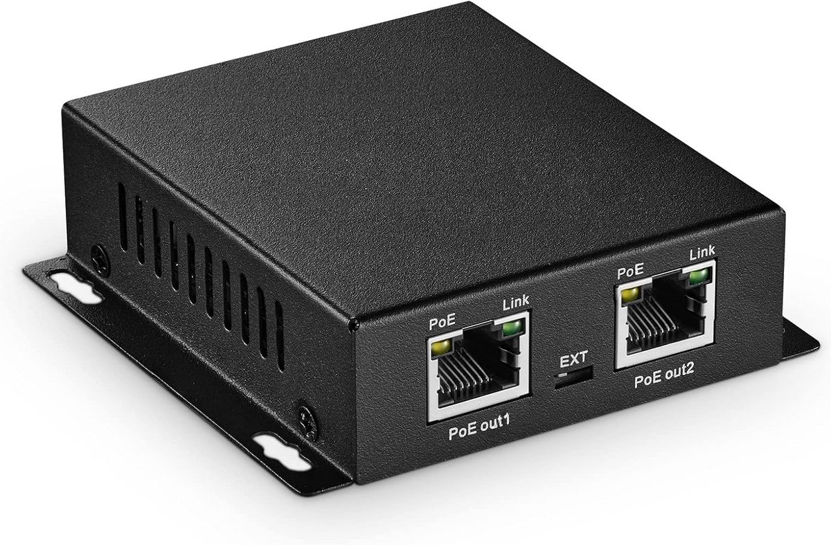 Gigabit PoE Switch 3 Poorten: PoE Extender, Injector & Repeater (1000Mbps)