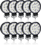10x Ronde LED Werklamp 42W 3,2 Inch Werklamp Spot 12V/24V voor Auto, Vrachtwagen, SUV en Boot
