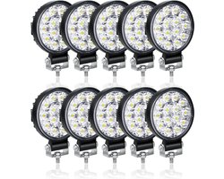 10x Ronde LED Werklamp 42W 3,2 Inch Werklamp Spot 12V/24V voor Auto, Vrachtwagen, SUV en Boot