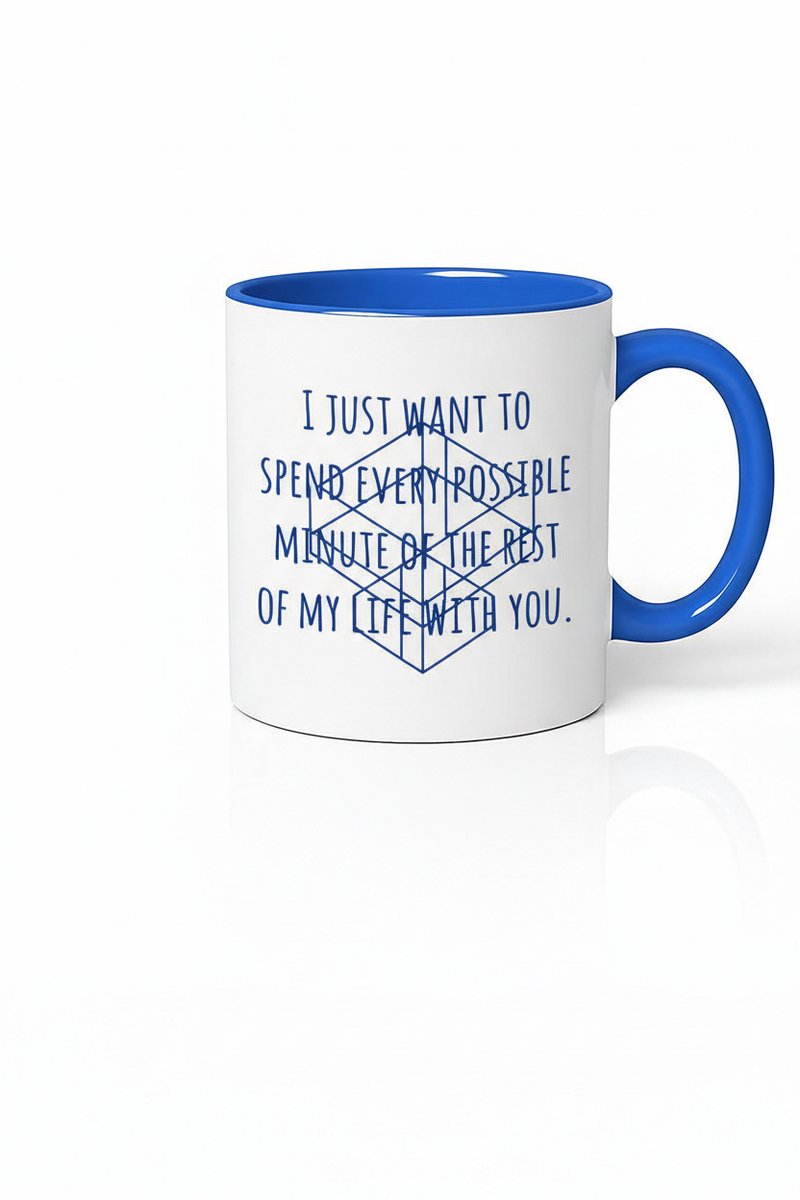Romantische Mok 'Elke Minuut Van Mijn Leven Met Jou' - Liefdes Mok Cadeau Partner