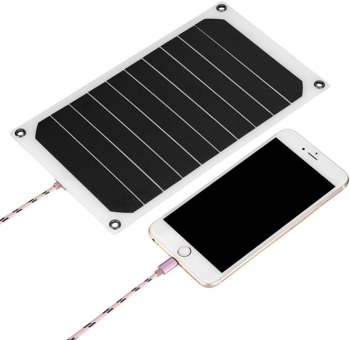 Draagbaar 10W Zonnepaneel met USB Oplader voor Buitenactiviteiten en Reizen