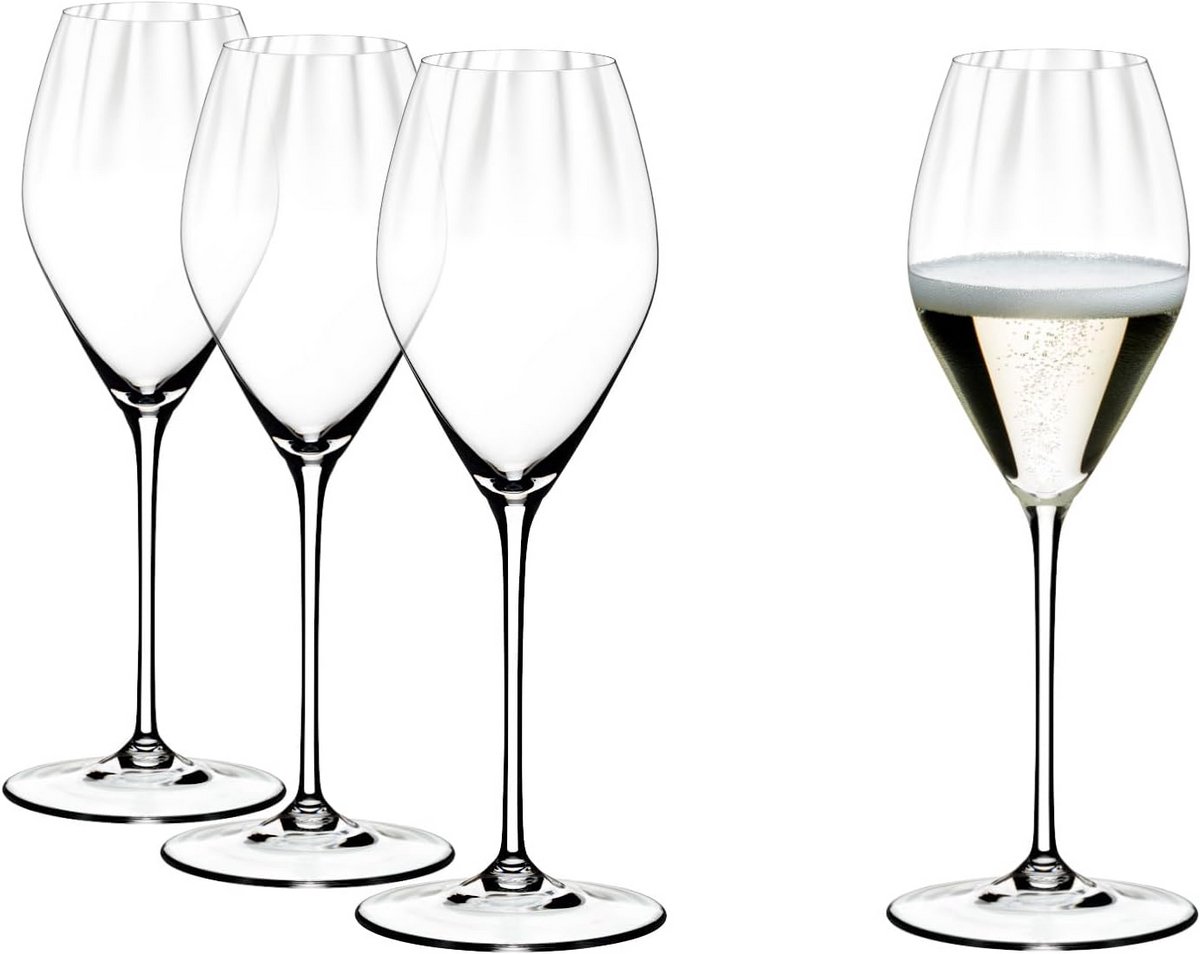 Luxe Champagneglazen Set van 4 - Kristalglas voor Champagne, Prosecco & Cava