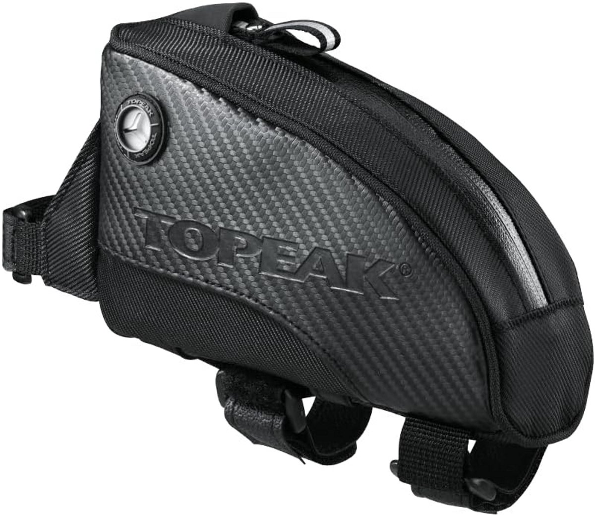 Fietstasje Frame - Compact Opbergvak met Oplaadkabel Doorvoer - Zwart Medium
