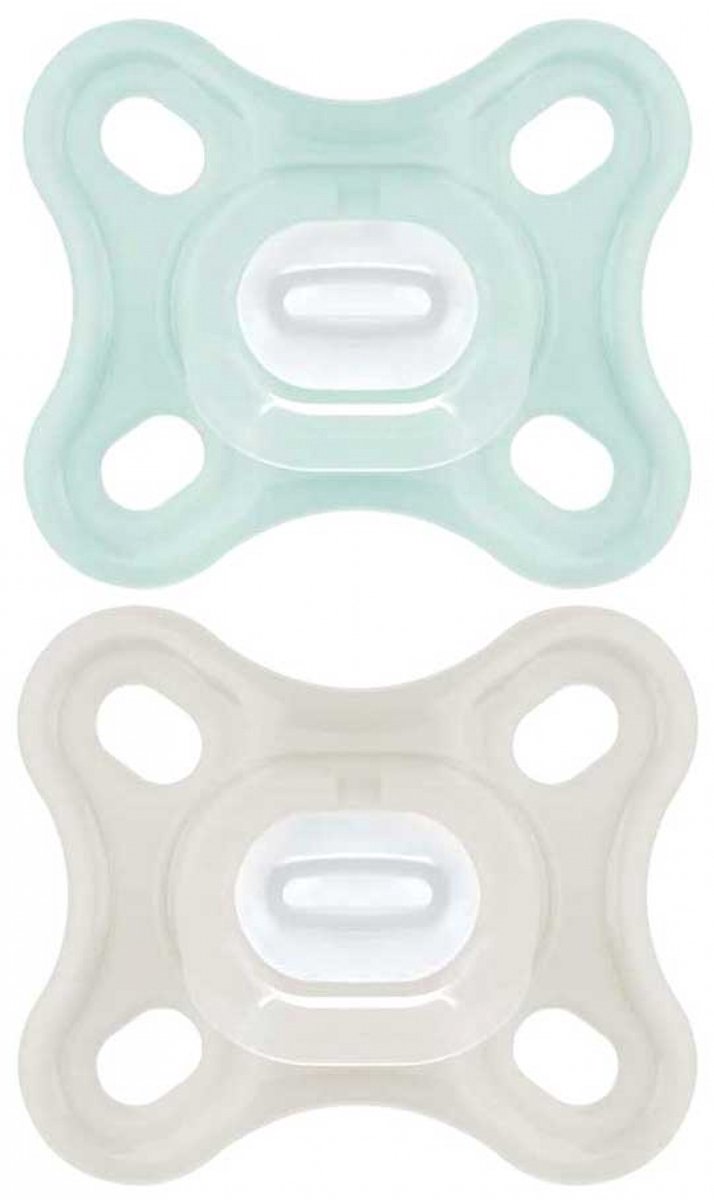 MAM Comfort Fysiologische Fopspeen +0m Blauw Set van 2 + Opbergdoos van MAM — afbeelding 3