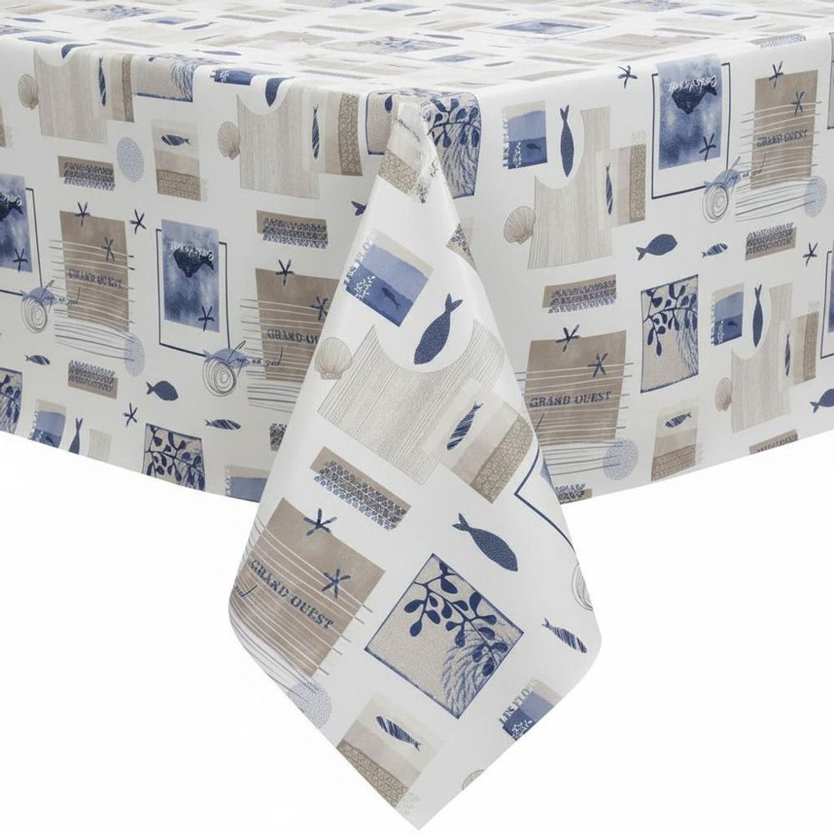 Protecttable - Tafelzeil Maritiem 140x250cm - Tafelkleed Afwasbaar - Kunststof