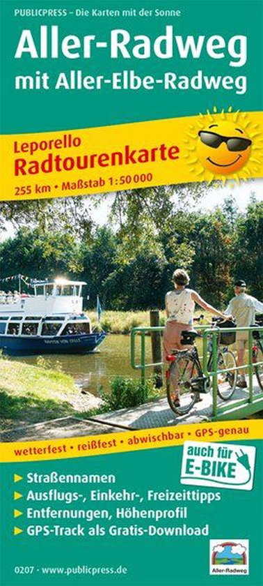 Radwanderkarte Aller-Radweg mit Aller-Elbe-Radweg 1 : 50 000 - cover