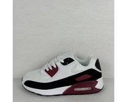 Gave air sneakers wit donkerrood (verkrijgbaar van maat 40 t/m maat 45) Wit / 40