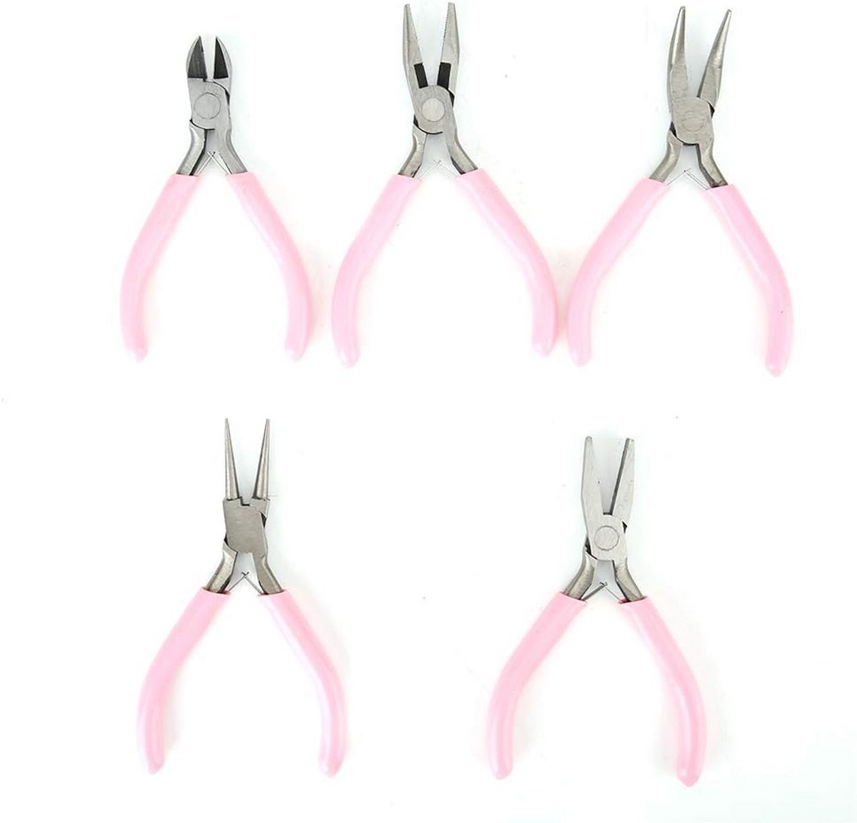 5-delige Roze Tang Set voor Sieraden Maken en Repareren