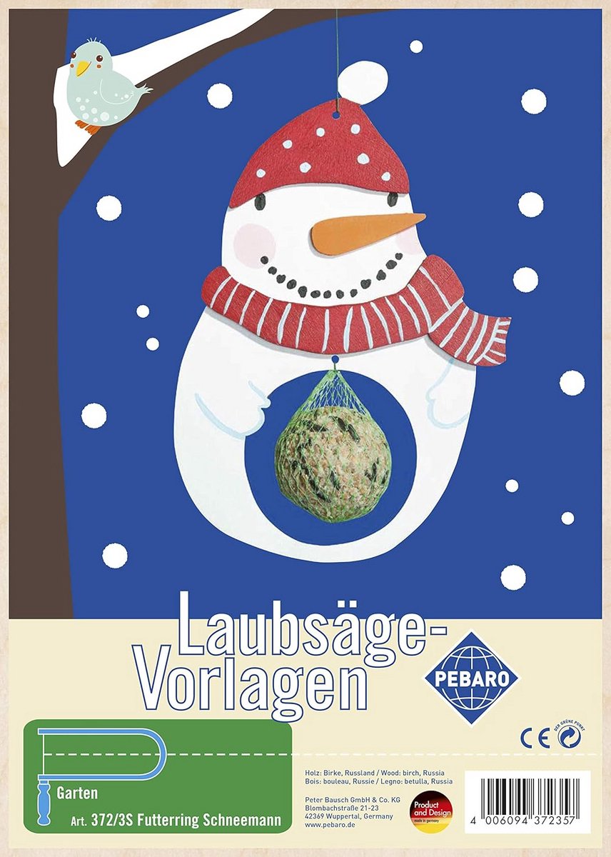 Figuurzaagsjabloon sneeuwpop van multiplex 3 mm - Creatief knutselen en schilderen