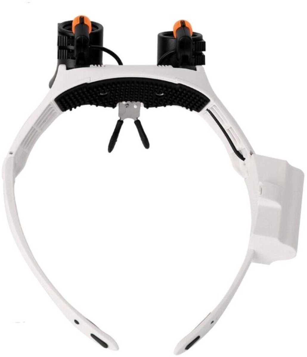 Juweliersloep - Vergrootkoptelefoon - LED-verlichting en verwisselbare lenzen - 1 stuk - Wit