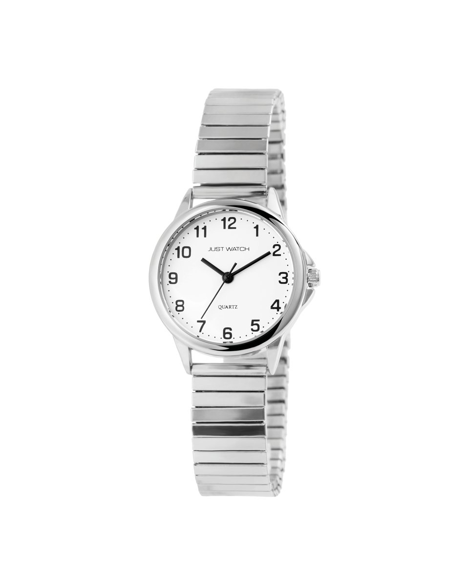JUST WATCH Herenhorloge van roestvrij staal Angelique met roestvrijstalen band, 3 ATM, mineraalglas