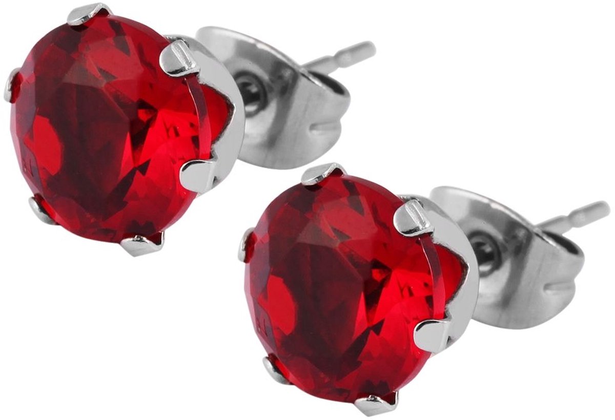 AKZENT Accent Unisex Oorbel Sultana accent oorbellen van roestvrij staal met zirkonia stenen