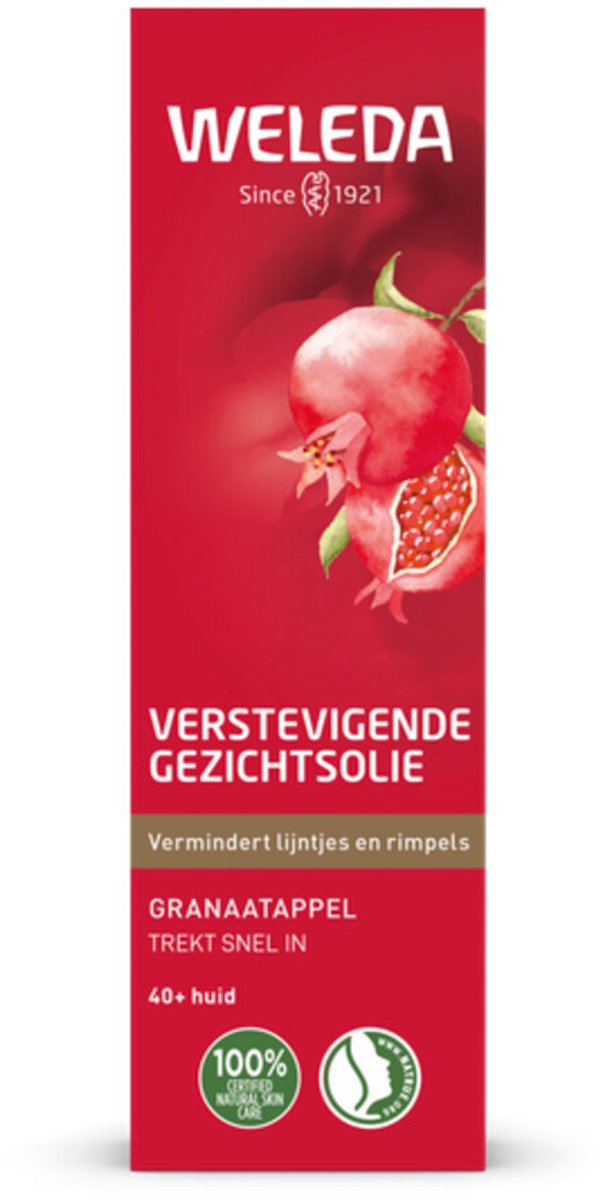 Bol.com WELEDA Granaatappel Verstevigende Gezichtsolie - 40+ Huid - Sinaasappel, Davana & Vanille - Vermindert Rimpels En Lijntj... aanbieding