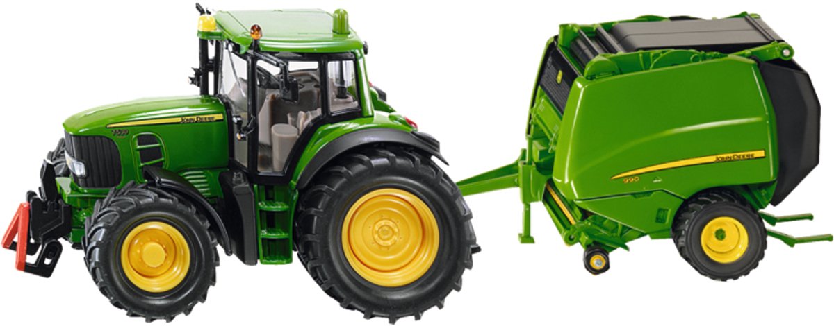 SIKU 1665, John Deere Tractor met Balenpers en 2 hooibalen, metaal/kunststof — afbeelding 9