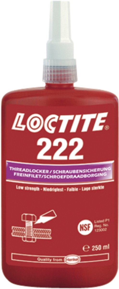 LOCTITE 222 Schroefdraadborgmiddel Paars 50ml - Lage sterkte