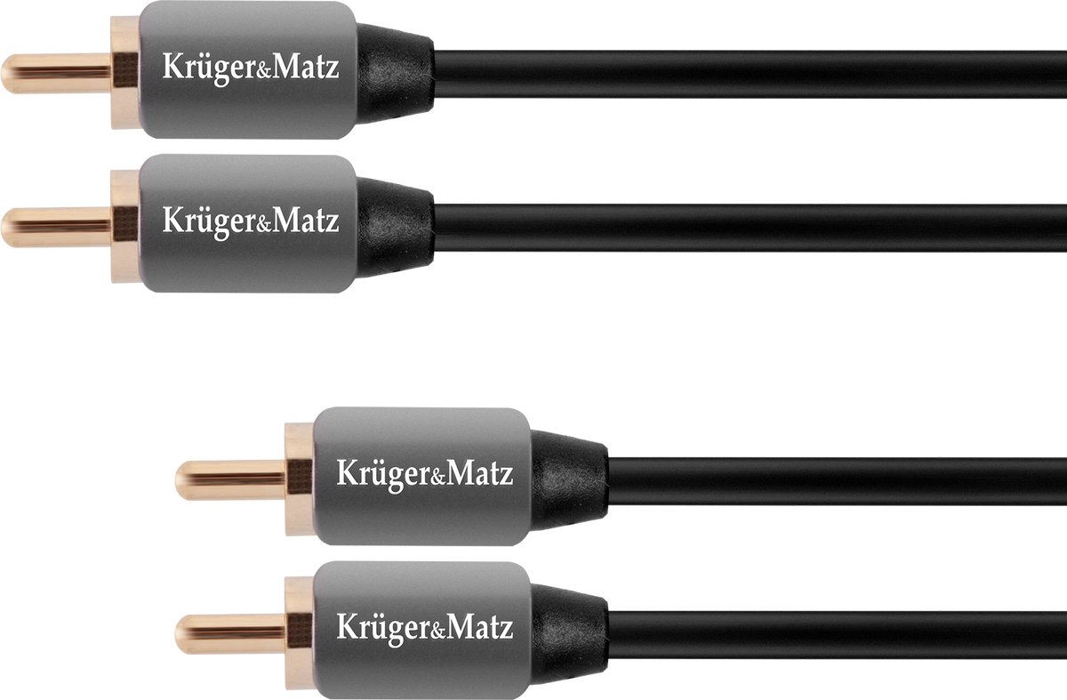 Krüger&Matz - RCA-kabel - Hoogwaardige Audio - Vergulde Stekkers