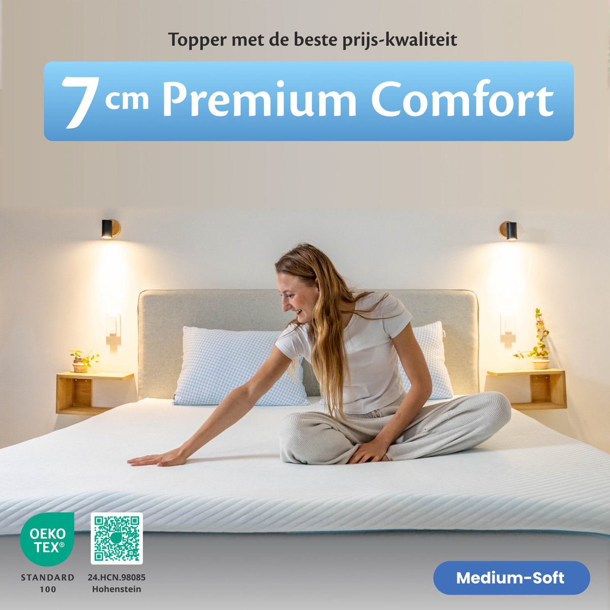 Ella Topper Matras 160x200 cm - 7CM Topdekmatras thumbnail 2