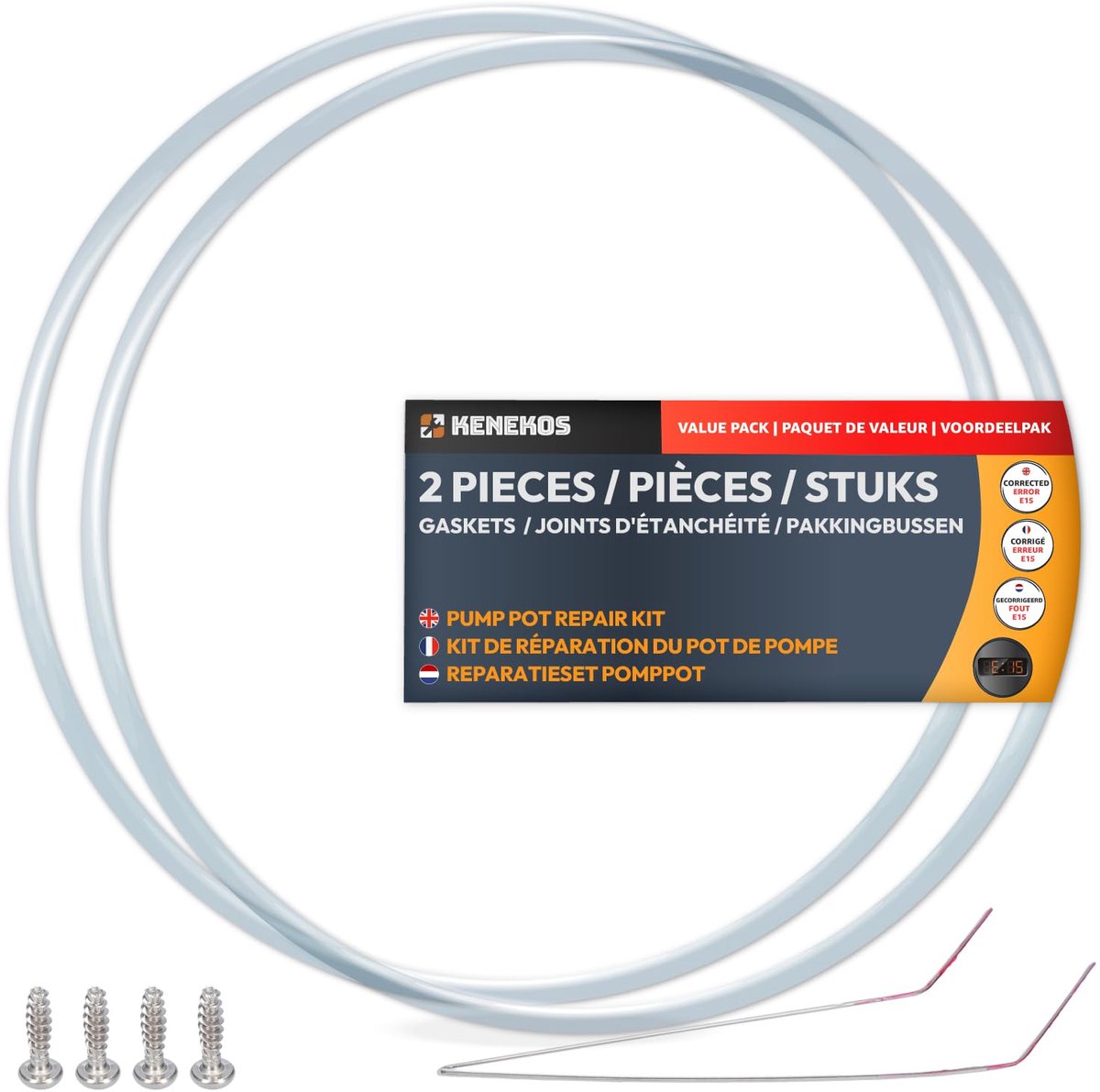 Reparatieset voor Vaatwasser - Pompcarter Afdichtingen - 2 Stuks 182mm