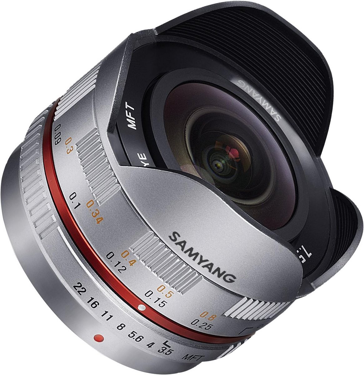Ultra Groothoek Fisheye Lens 7.5mm f/3.5 voor Micro Four Thirds Camera's