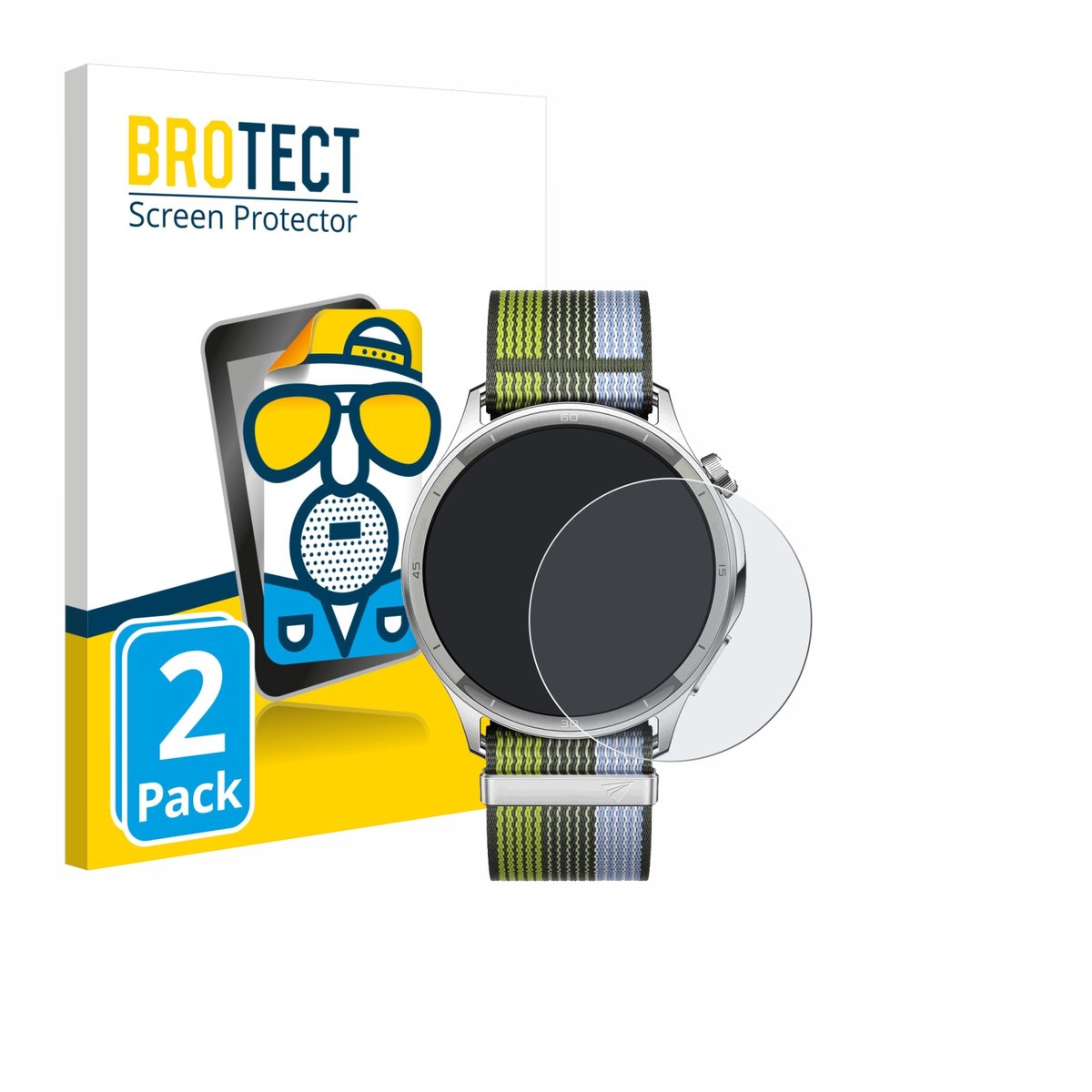 BROTECT - Screenprotector voor Oppo Watch S - Folie Beschermfolie matte 2 Stuks