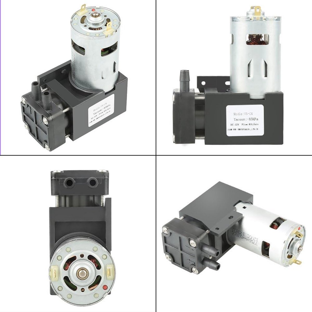Krachtige 12V Olievrije Vacuümpomp 40 L/min - Laag Geluidsniveau en Hoge Efficiëntie