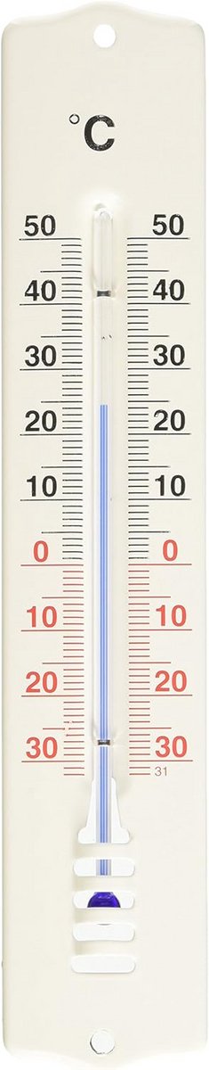 Analoge Binnen- en Buitenthermometer van Gepoedercoat Metaal