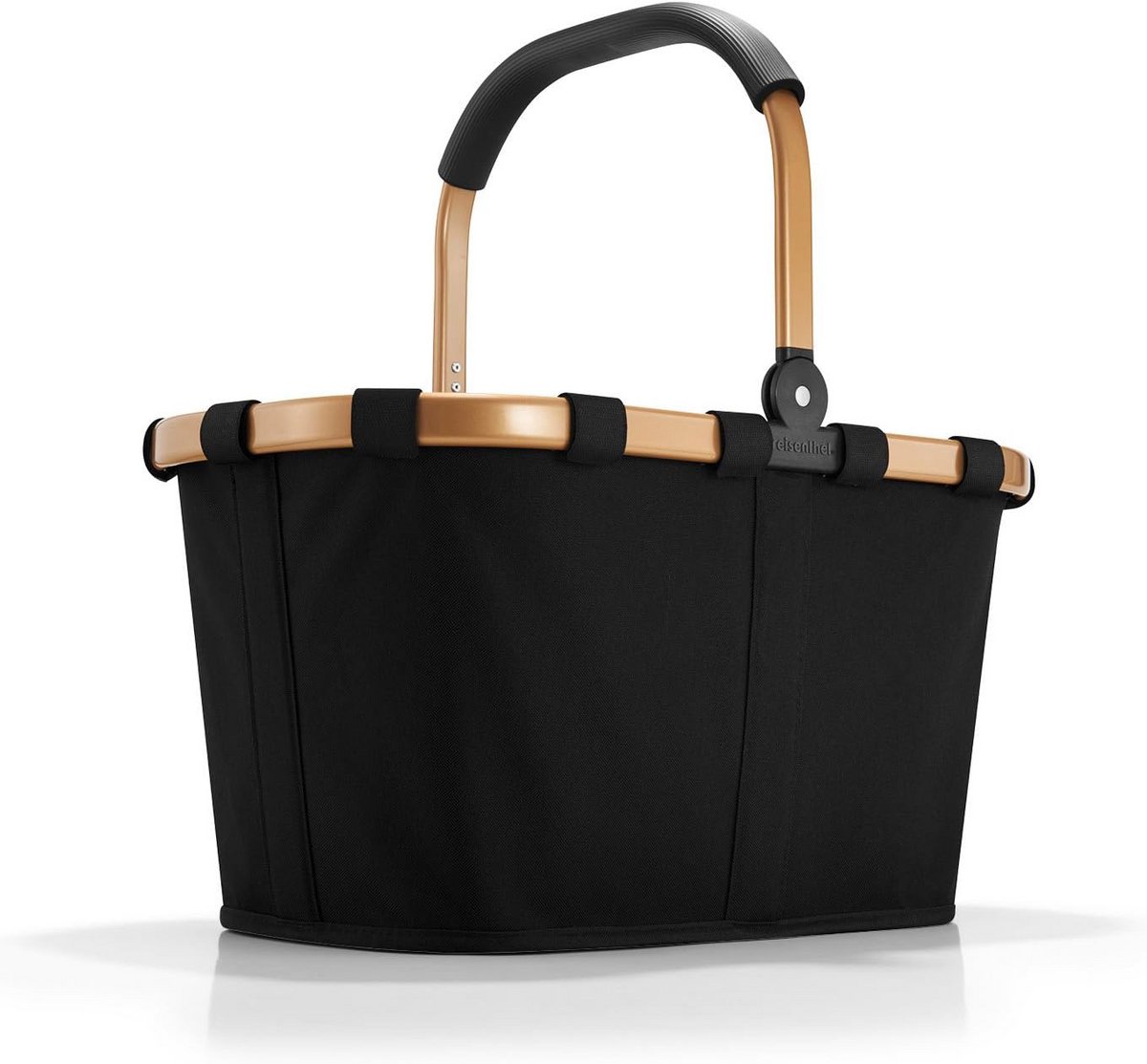 Grote Opvouwbare Boodschappenmand Polyester Zwart/Goud 22 Liter