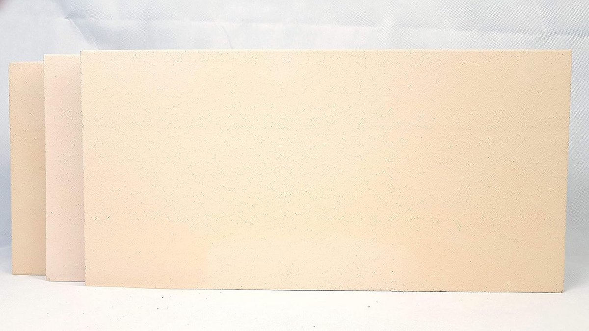 Gele Chamotteplaat 40x20x2 cm Vuurvaste Ovenplaat
