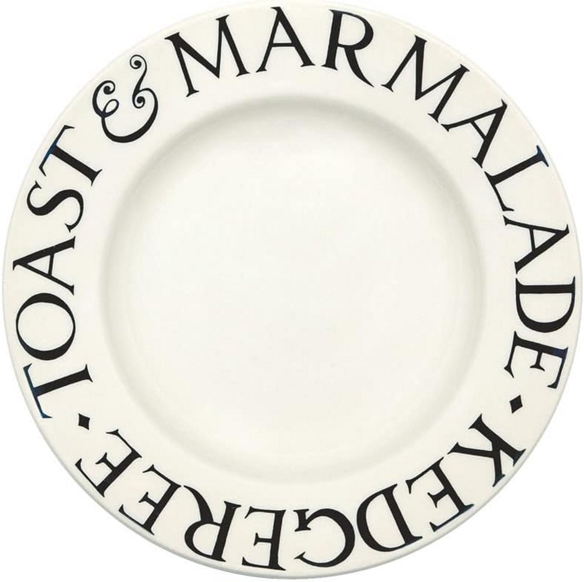 Set van 4 Dessertborden "Black Toast" - Hoogwaardig Aardewerk