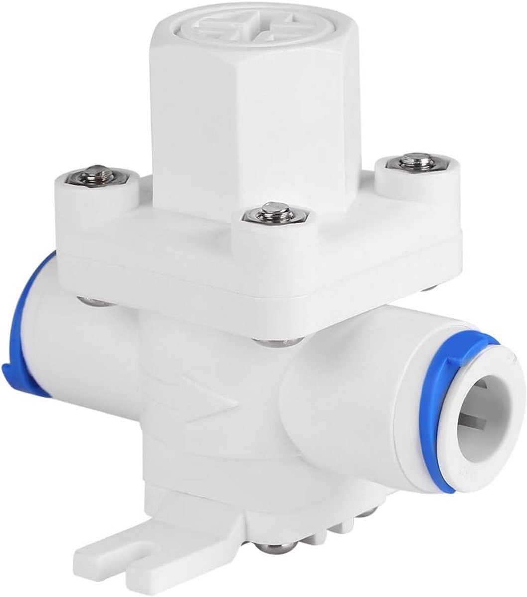 Inline Drukregelaar en Overdrukventiel voor Waterfilters en RO Systemen 3/8 Inch