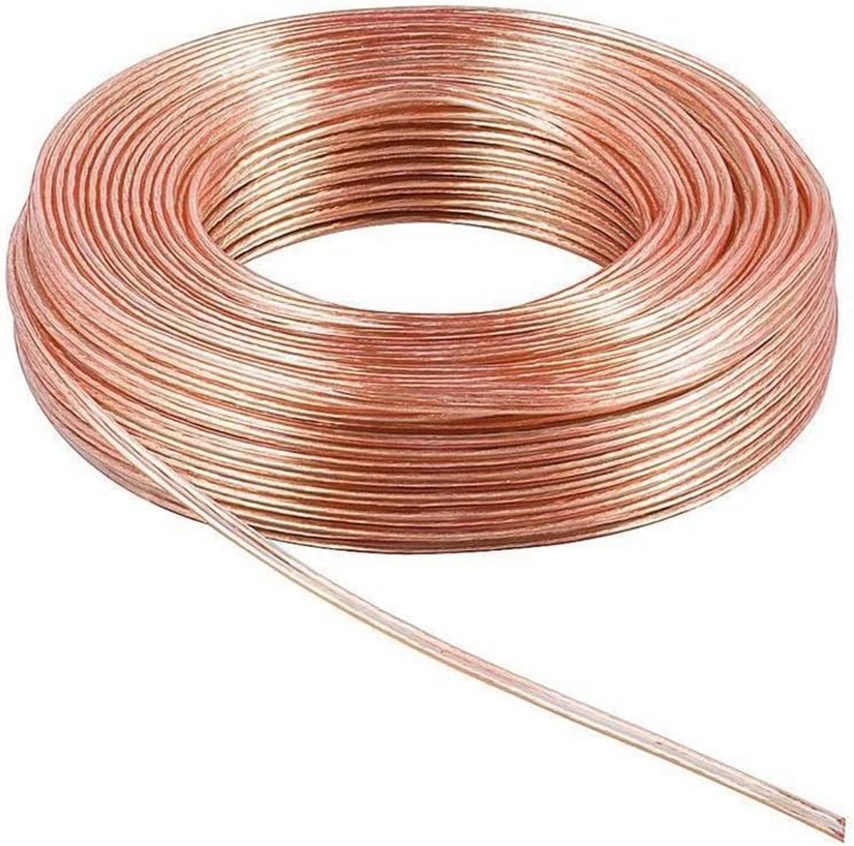 Luidsprekerkabel 10 meter 2x4mm² Transparant - CCA Audiokabel voor Subwoofer en Hifi