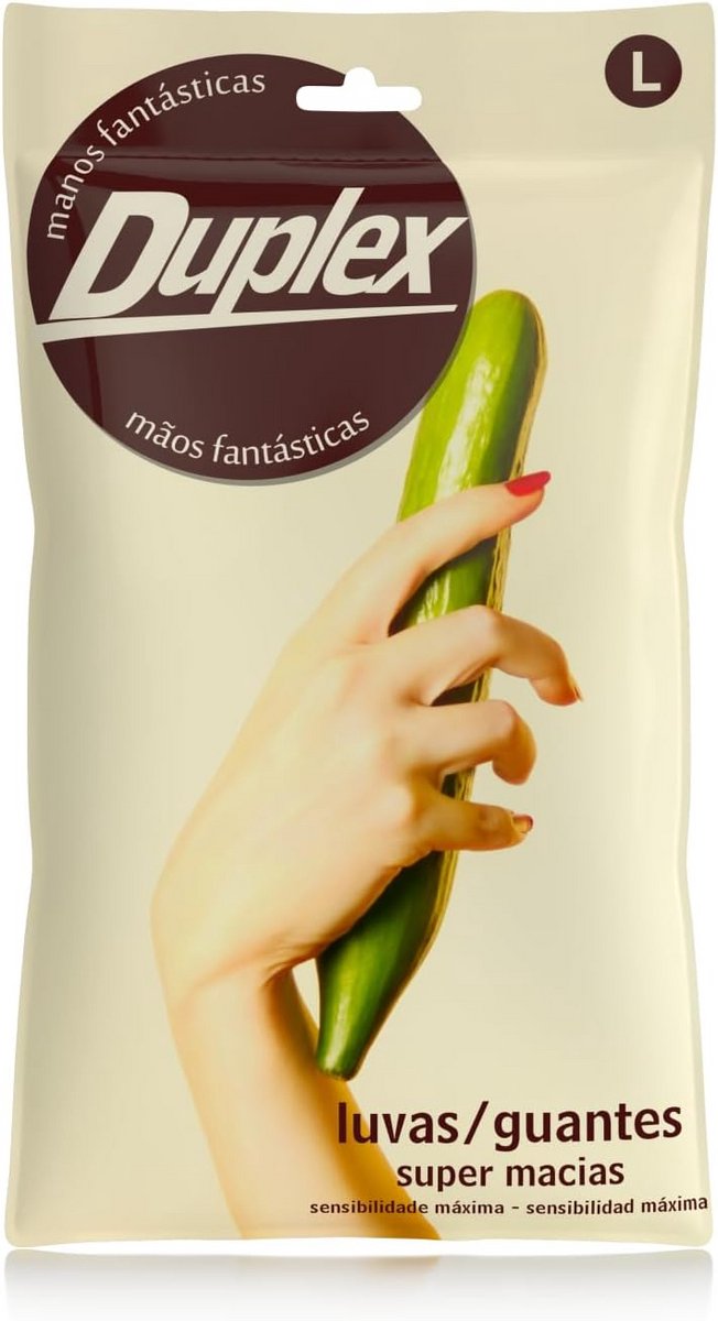 Extra zachte latex reinigingshandschoenen maat L - 1 paar