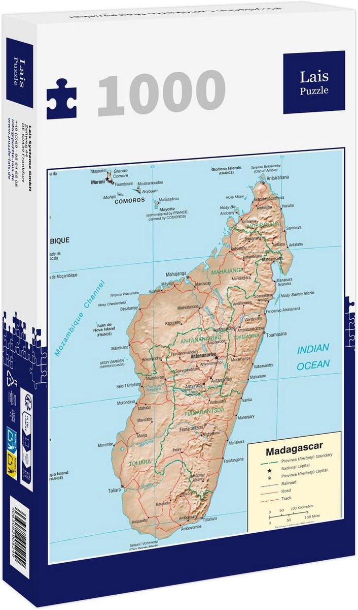 Puzzel Madagascar 1000 stukjes - Ontspannend Puzzel Plezier