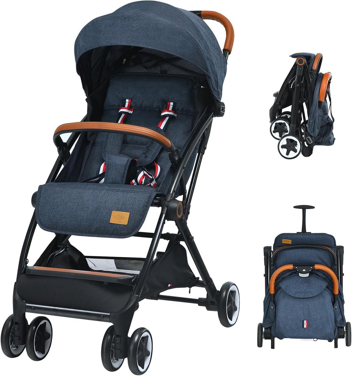 Compacte en Lichte Kinderwagen Opvouwbaar voor Baby's 0-36 Maanden
