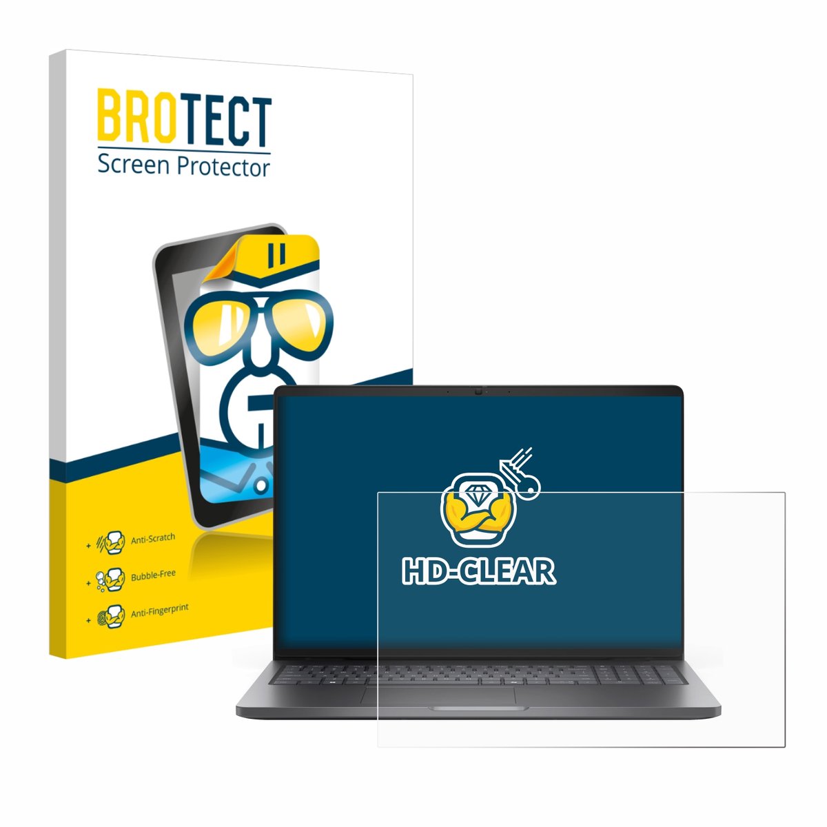 BROTECT - Screenprotector voor Dell Pro 16 PC16250 - Folie Beschermfolie transparant