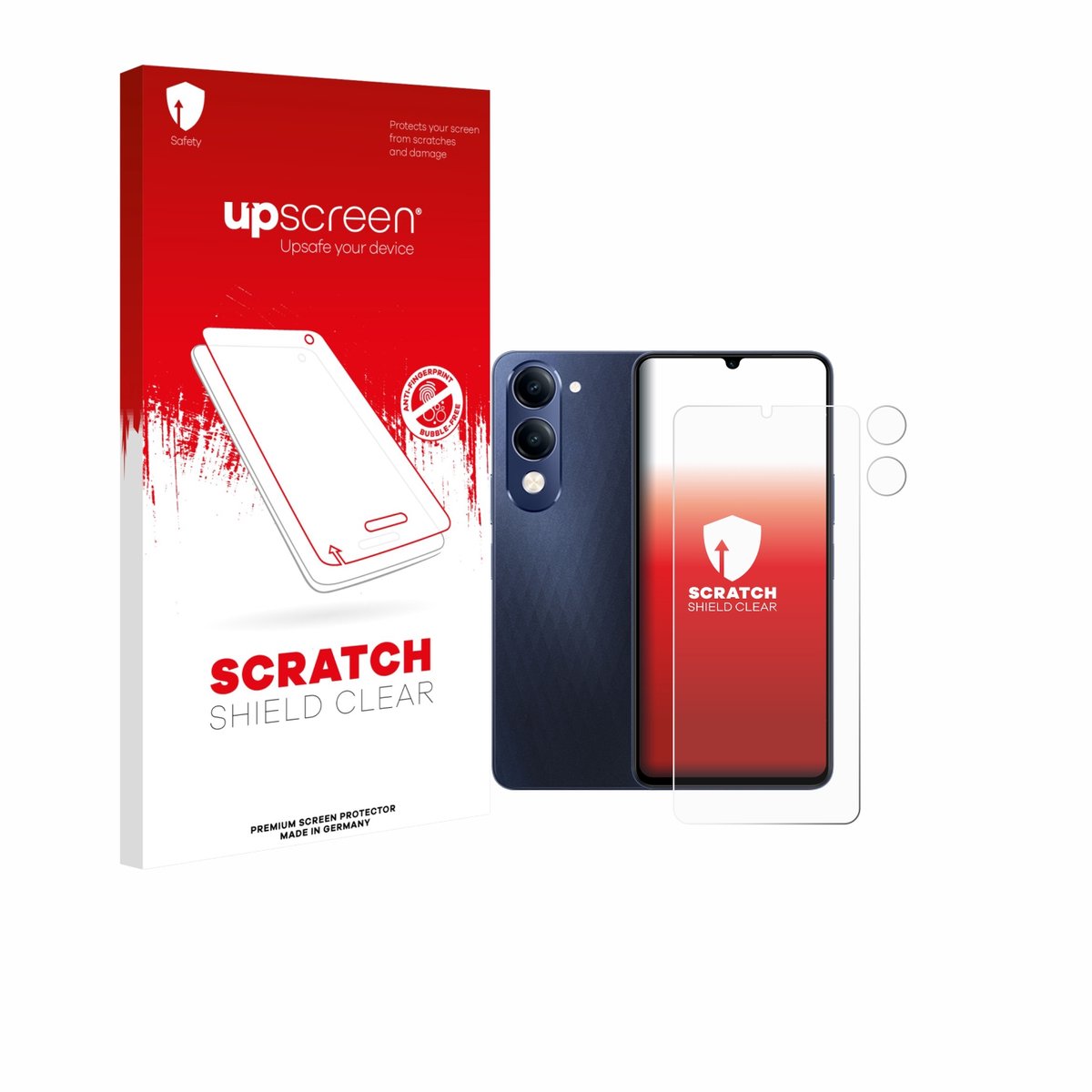 upscreen - Screenprotector voor Vivo T4 Lite (Voor+Camera) - Folie Beschermfolie transparant