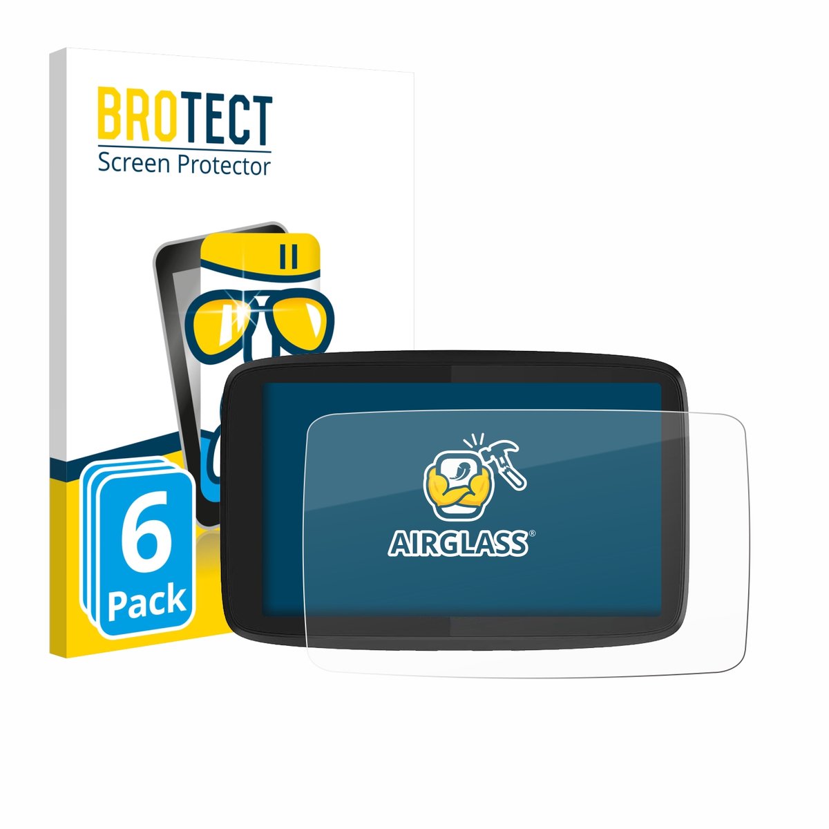 Screenprotector 6 Stuks voor TomTom GO Camper Tour Beschermglas transparant