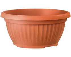 Grote Bloempot Schaal Terracotta Kleur Kunststof Ø40 cm - Duurzaam Buiten en Binnen